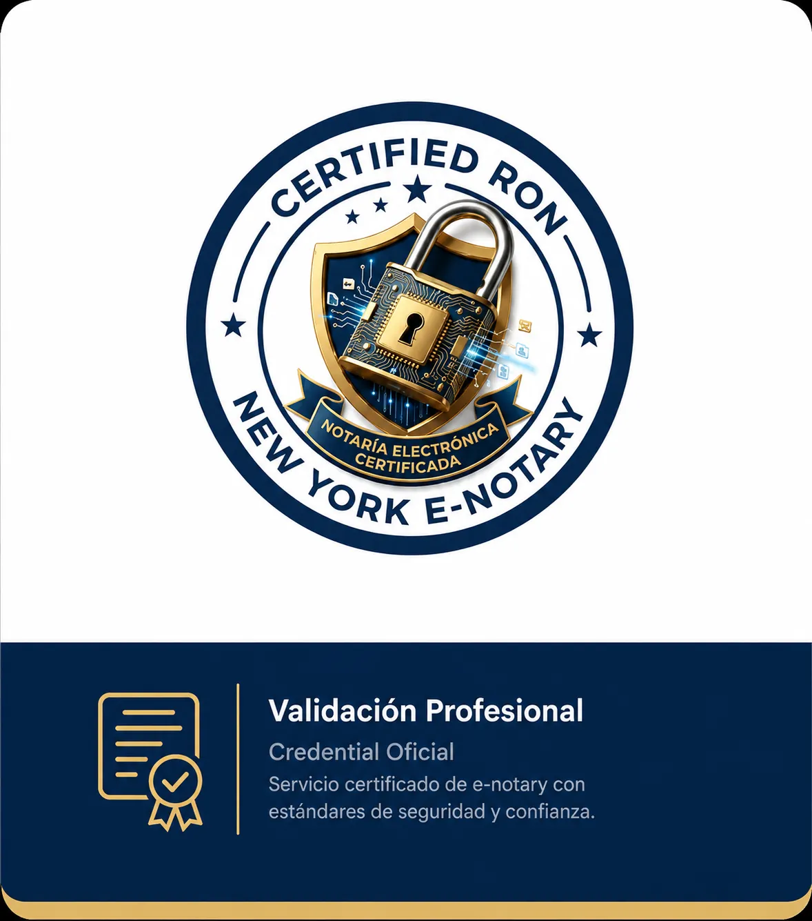 Certificación profesional — Notaría Pública Global